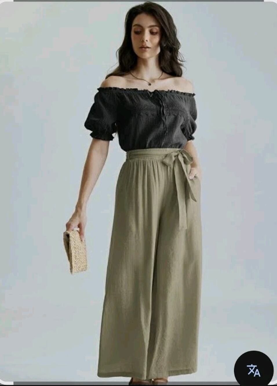 LOVE SCARLETT Women’s Pants Wide Leg Olive Size XL‎ #812